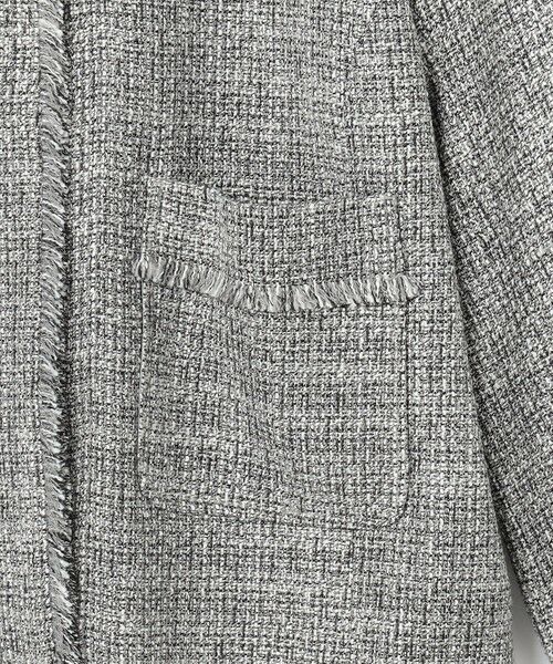 S size ONWARD(小さいサイズ) / エスサイズオンワード ノーカラージャケット | 【カタログ掲載】ライトミックスツイード ジャケット | 詳細7