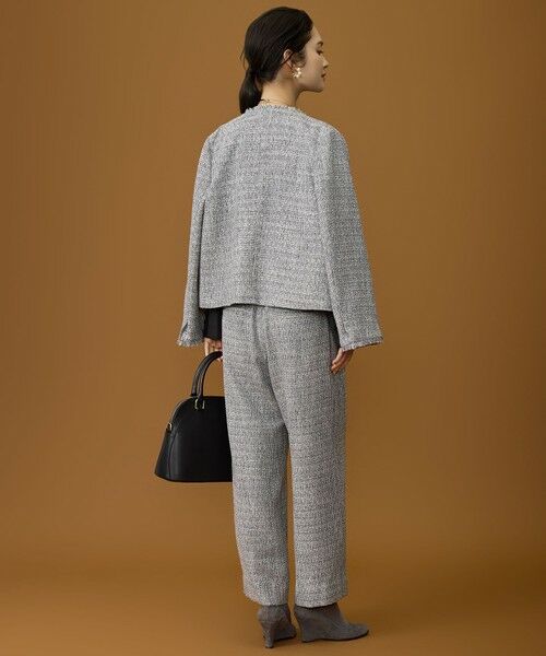 S size ONWARD(小さいサイズ) / エスサイズオンワード ノーカラージャケット | 【カタログ掲載】ライトミックスツイード ジャケット | 詳細4