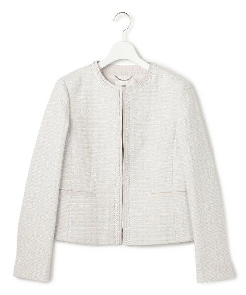 S size ONWARD(小さいサイズ) / エスサイズオンワード ノーカラージャケット | 【セットアップ対応】ライトシャインツイード ノーカラージャケット | 詳細7