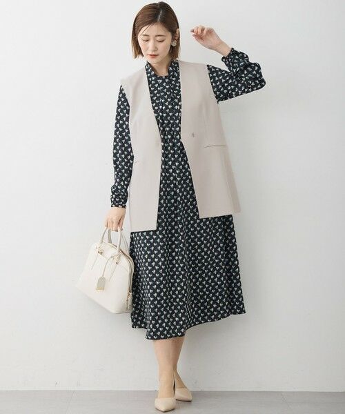 S size ONWARD(小さいサイズ) / エスサイズオンワード その他アウター | 【セットアップ対応/洗える】トリアセダブルジョーゼット ジレ | 詳細4