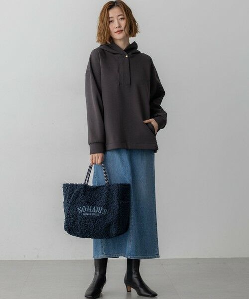 S size ONWARD(小さいサイズ) / エスサイズオンワード パーカー | 【洗える】コットンエアーダンボール ドロスト フーディー | 詳細1