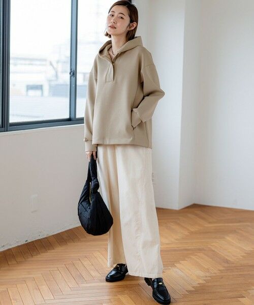 S size ONWARD(小さいサイズ) / エスサイズオンワード パーカー | 【洗える】コットンエアーダンボール ドロスト フーディー | 詳細5