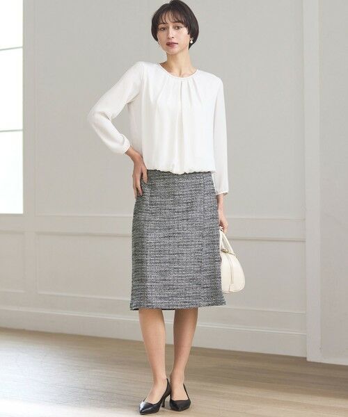 S size ONWARD(小さいサイズ) / エスサイズオンワード シャツ・ブラウス | 【洗える】シルキーデシン ボールチェーン バルーン ブラウス | 詳細4