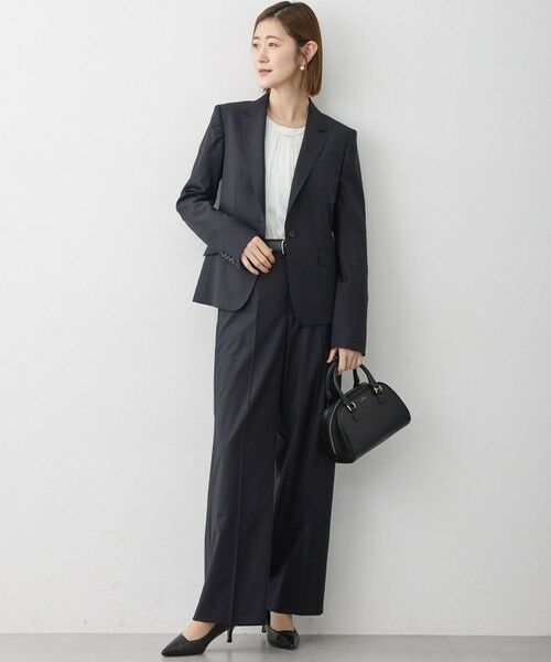 S size ONWARD(小さいサイズ) / エスサイズオンワード カットソー | 【洗える】シルキーデシン バーアクセント ブラウス | 詳細3