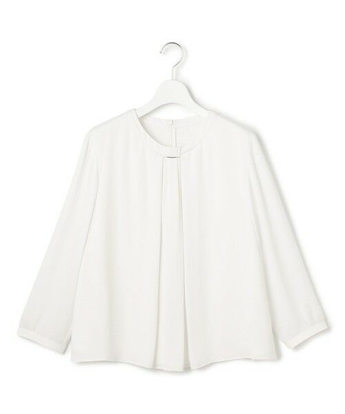 S size ONWARD(小さいサイズ) / エスサイズオンワード カットソー | 【洗える】シルキーデシン バーアクセント ブラウス | 詳細4