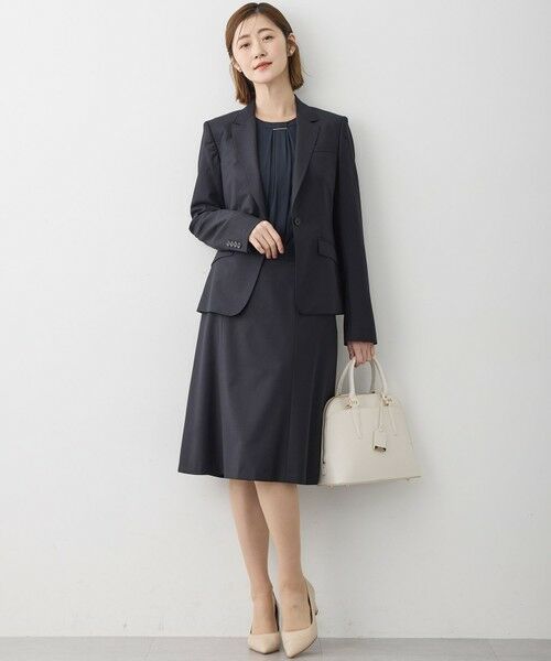 S size ONWARD(小さいサイズ) / エスサイズオンワード カットソー | 【洗える】シルキーデシン バーアクセント ブラウス | 詳細14