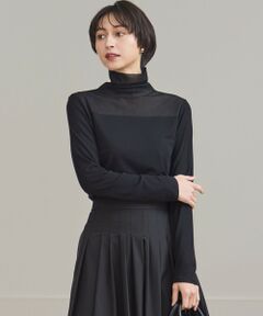 S size ONWARD(小さいサイズ) / エスサイズオンワード カットソー | 【洗える】チュールフライス シアーハイネック カットソー