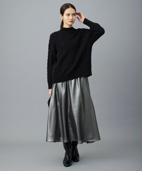 S size ONWARD(小さいサイズ) / エスサイズオンワード ニット・セーター | 【SHIHOさん着用】ラメフォックスケーブル ニット | 詳細3