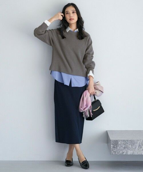 S size ONWARD(小さいサイズ) / エスサイズオンワード ニット・セーター | ニットレイヤード シャツ ツインセット | 詳細2