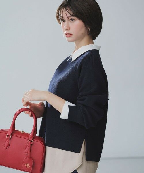 S size ONWARD(小さいサイズ) / エスサイズオンワード ニット・セーター | ニットレイヤード シャツ ツインセット | 詳細19