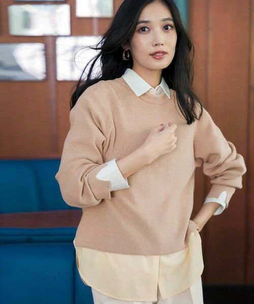 S size ONWARD(小さいサイズ) / エスサイズオンワード ニット・セーター | ニットレイヤード シャツ ツインセット | 詳細26