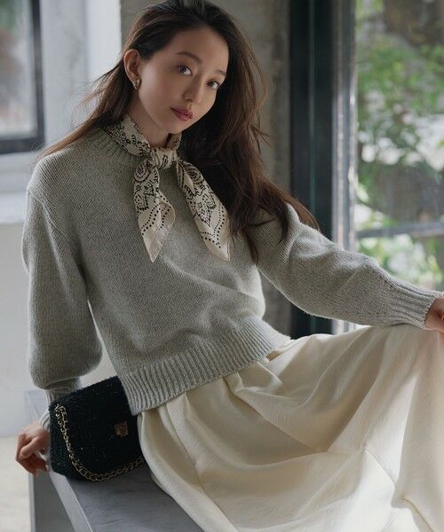 S size ONWARD(小さいサイズ) / エスサイズオンワード ニット・セーター | 【洗える】ウールカシミヤ パフスリーブ ニット | 詳細5