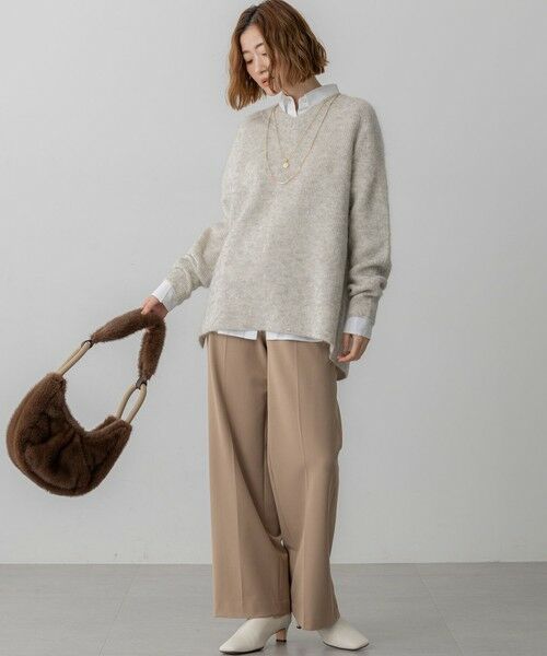 S size ONWARD(小さいサイズ) / エスサイズオンワード ニット・セーター | モヘヤミックススパングル Vネック ニット | 詳細3