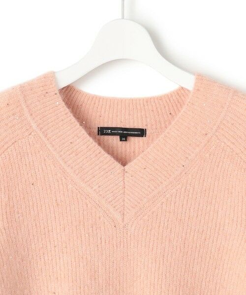 S size ONWARD(小さいサイズ) / エスサイズオンワード ニット・セーター | モヘヤミックススパングル Vネック ニット | 詳細7