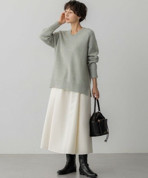 S size ONWARD(小さいサイズ) / エスサイズオンワード ニット・セーター | モヘヤミックススパングル Vネック ニット | 詳細13