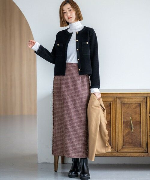 S size ONWARD(小さいサイズ) / エスサイズオンワード カーディガン・ボレロ | 【洗える】ベロアニット カーディガン | 詳細8