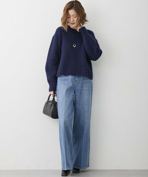 S size ONWARD(小さいサイズ) / エスサイズオンワード ニット・セーター | 【滝沢眞規子さん着用/洗える】レーシーヘムデザイン パフスリーブ ニット | 詳細17