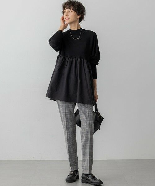 S size ONWARD(小さいサイズ) / エスサイズオンワード ニット・セーター | 【洗える】ギャザープルオーバー コンビ ニット | 詳細2