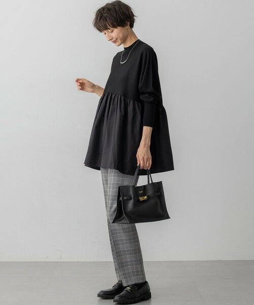 S size ONWARD(小さいサイズ) / エスサイズオンワード ニット・セーター | 【洗える】ギャザープルオーバー コンビ ニット | 詳細3