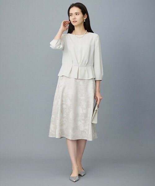 S size ONWARD(小さいサイズ) / エスサイズオンワード ロング・マキシ丈ワンピース | 【カタログ掲載】フラワーオパールプリント ワンピース | 詳細3