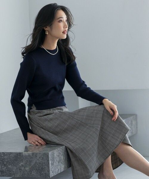 S size ONWARD(小さいサイズ) / エスサイズオンワード ロング・マキシ丈ワンピース | ドッキングニット ワンピース | 詳細6