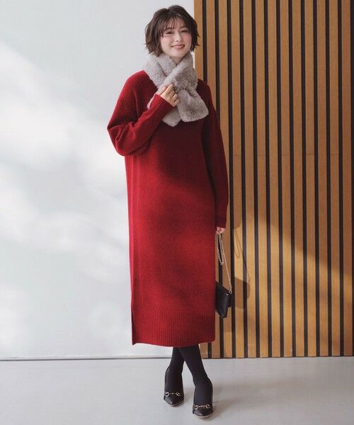 S size ONWARD(小さいサイズ) / エスサイズオンワード ミニ丈・ひざ丈ワンピース | Airニット ワンピース | 詳細10