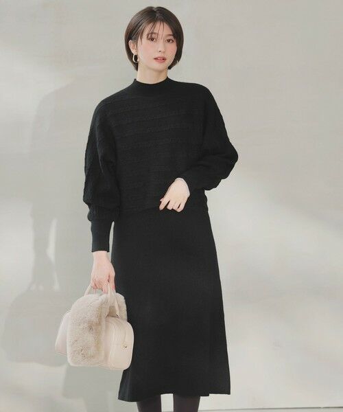 S size ONWARD(小さいサイズ) / エスサイズオンワード ミニ丈・ひざ丈ワンピース | 【2SET】ニット ボレロ × ワンピース セット | 詳細10