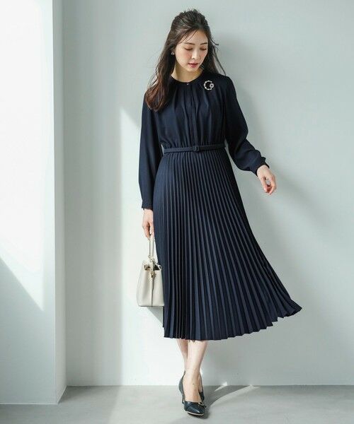 S size ONWARD(小さいサイズ) / エスサイズオンワード ロング・マキシ丈ワンピース | ノーブルプリーツ ワンピース | 詳細5