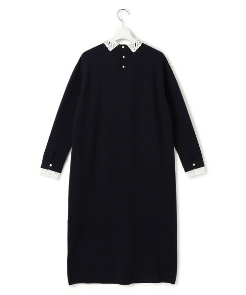 S size ONWARD(小さいサイズ) / エスサイズオンワード ミニ丈・ひざ丈ワンピース | 【洗える/吊り干しOK】ヴィスコースストレッチ レース襟 ワンピース | 詳細8