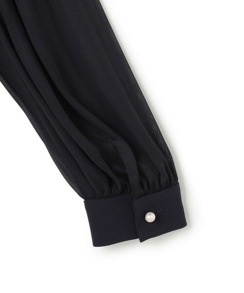 S size ONWARD(小さいサイズ) / エスサイズオンワード ロング・マキシ丈ワンピース | 【セットアップ対応/洗える】トリアセダブルジョーゼット シフォンスリーブ ワンピース | 詳細8