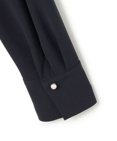 S size ONWARD(小さいサイズ) / エスサイズオンワード ロング・マキシ丈ワンピース | 【セットアップ対応/洗える】トリアセダブルジョーゼット 襟付き ワンピース | 詳細9