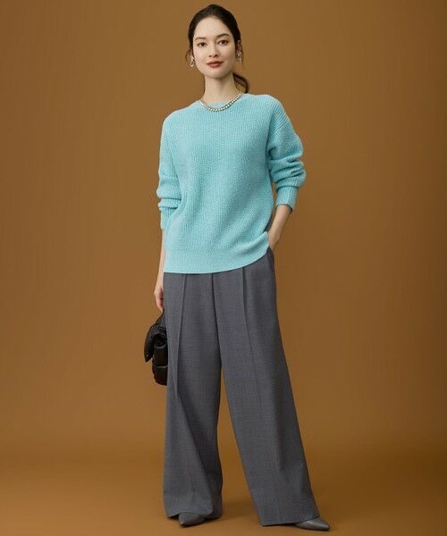 S size ONWARD(小さいサイズ) / エスサイズオンワード その他パンツ | 【SHIHOさん着用】ソフトウールブレンドワイド パンツ | 詳細13