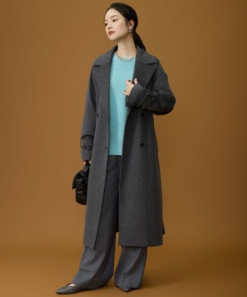 S size ONWARD(小さいサイズ) / エスサイズオンワード その他パンツ | 【SHIHOさん着用】ソフトウールブレンドワイド パンツ | 詳細14