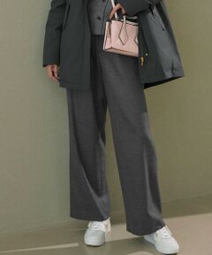 S size ONWARD(小さいサイズ) / エスサイズオンワード その他パンツ | 【洗える】ハイカウントフラノ ドロスト ワイド パンツ