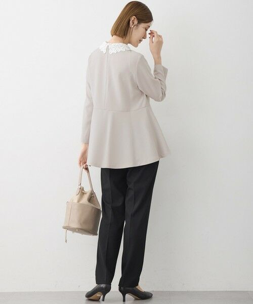 S size ONWARD(小さいサイズ) / エスサイズオンワード その他パンツ | 【洗える】ウォームストレッチ テーパード パンツ | 詳細14