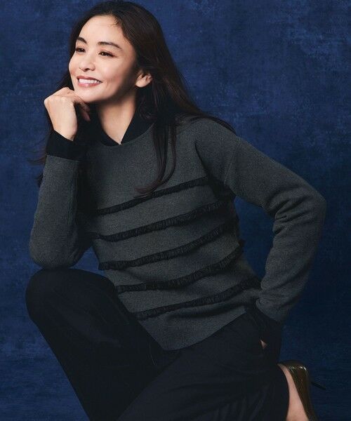 S size ONWARD(小さいサイズ) / エスサイズオンワード その他パンツ | 【滝沢眞規子さん着用/洗える】ウォームストレッチ ワイド パンツ | 詳細18