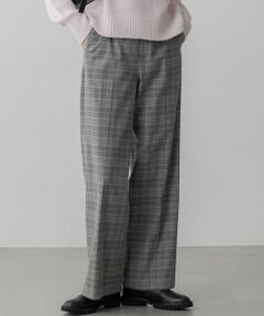 S size ONWARD(小さいサイズ) / エスサイズオンワード その他パンツ | 【洗える】ウォームストレッチ チェック ワイド パンツ