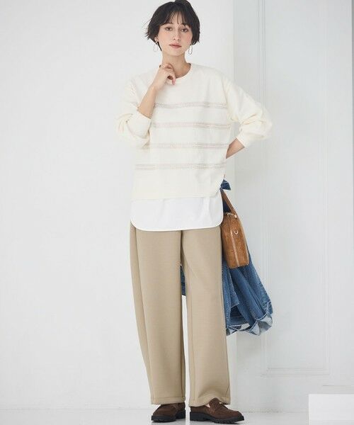 S size ONWARD(小さいサイズ) / エスサイズオンワード その他パンツ | 【洗える】コットンエアーダンボール 2WAY カーヴィー パンツ | 詳細5