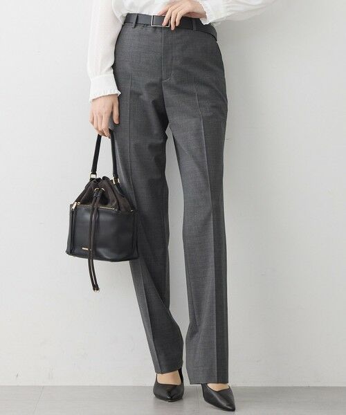 S size ONWARD(小さいサイズ) / エスサイズオンワード その他パンツ | 【セットアップ着用】ファインネスウール テーパード パンツ(グレー系)