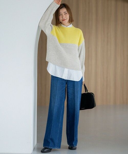 S size ONWARD(小さいサイズ) / エスサイズオンワード デニムパンツ | 【滝沢眞規子さん着用/RED CARD TOKYO×23区】 センタープレス デニム ワイド パンツ | 詳細18