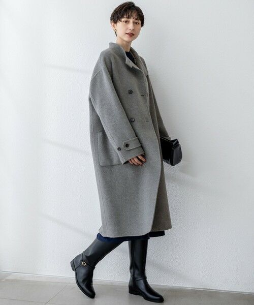 S size ONWARD(小さいサイズ) / エスサイズオンワード その他アウター | 【VERY掲載】MANTECOPureリバー スタンドカラーコート | 詳細5