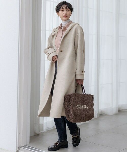 S size ONWARD(小さいサイズ) / エスサイズオンワード その他アウター | 【滝沢眞規子さん着用/VERY掲載】MANTECOPureリバー フード ロングコート | 詳細4