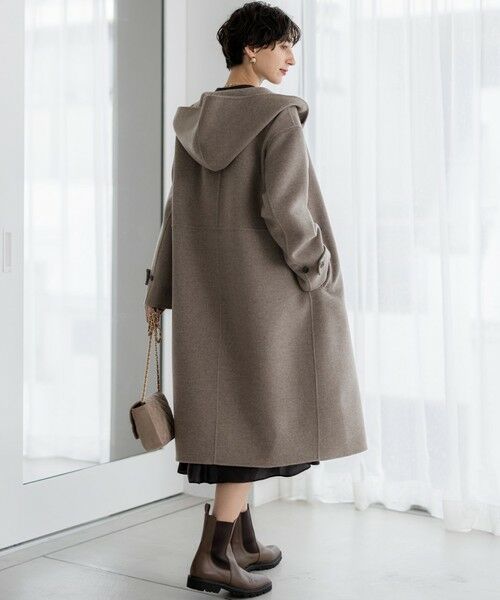 S size ONWARD(小さいサイズ) / エスサイズオンワード その他アウター | 【滝沢眞規子さん着用/VERY掲載】MANTECOPureリバー フード ロングコート | 詳細10