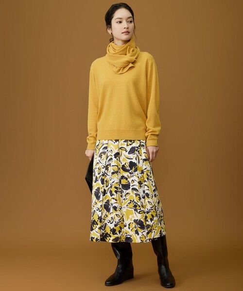 S size ONWARD(小さいサイズ) / エスサイズオンワード ミニ・ひざ丈スカート | 【SHIHOさん着用】アートタッチフラワープリント スカート | 詳細13