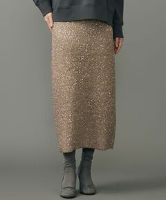 S size ONWARD(小さいサイズ) / エスサイズオンワード ミニ・ひざ丈スカート | 【カタログ掲載】スパンコールストレッチ スカート