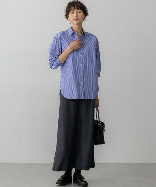 S size ONWARD(小さいサイズ) / エスサイズオンワード ミニ・ひざ丈スカート | 【洗える】ハイカウントフラノ フレア スカート | 詳細14