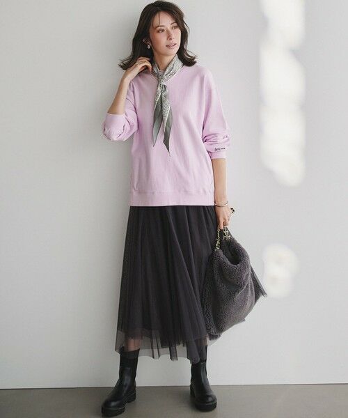 S size ONWARD(小さいサイズ) / エスサイズオンワード ミニ・ひざ丈スカート | 【洗える】レイヤード チュール スカート | 詳細1