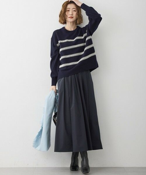 S size ONWARD(小さいサイズ) / エスサイズオンワード ミニ・ひざ丈スカート | 【撥水加工/洗える】ブライトタフタ タック スカート | 詳細17