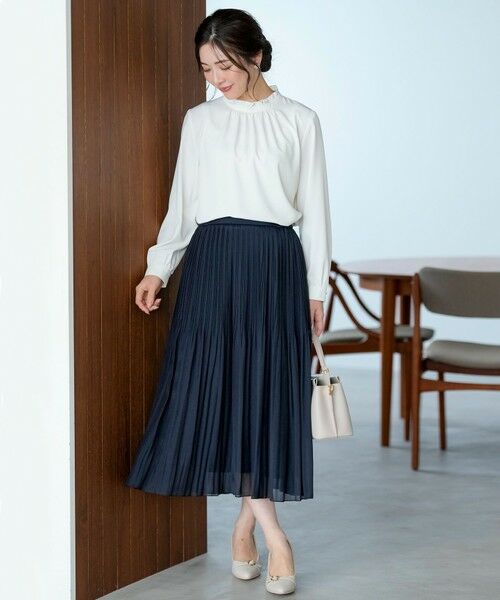 S size ONWARD(小さいサイズ) / エスサイズオンワード シャツ・ブラウス | フリルネックスタンド ブラウス | 詳細2