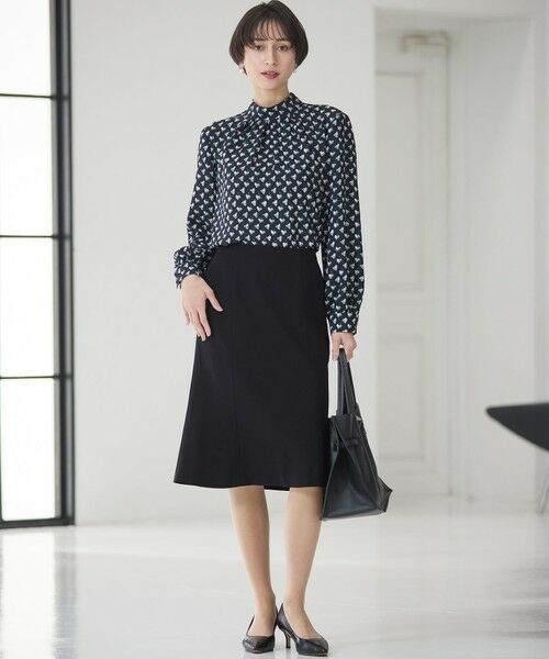 S size ONWARD(小さいサイズ) / エスサイズオンワード シャツ・ブラウス | モダンアートプリントギャザーブラウス | 詳細12